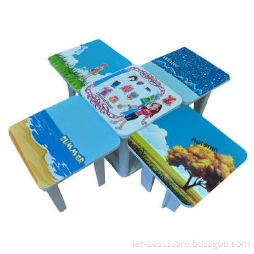 Children's Table and Chair Set, Girl's Favorite Dressing Style, Space-savingNew